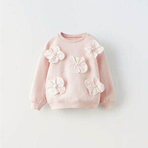 Zara Floral Appliqué Sweatshirt